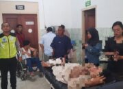 Tabrakan Dua Motor di Rukam, Respons Cepat Polsek Jebus Polres Bangka Barat Selamatkan Korban