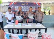 Konferensi Pers, Polres Bangka Barat Ungkap Penyelundupan 10 Ton Pupuk Bersubsidi