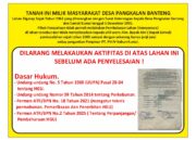 Warga Desa Pangkalan Banteng Pasang Plang di Lahan 80 Hektare, Ahli Waris Klaim Tanah Warisan dan Siap Tempuh Jalur Hukum
