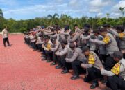 Polres Bangka Barat Gelar Simulasi Sispam Mako dan Latihan Dalmas
