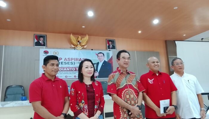 Ratusan Warga Penuhi Aula Kantor Camat Gantung Hadiri Reses Rudianto Tjen Anggota DPR RI   ‎