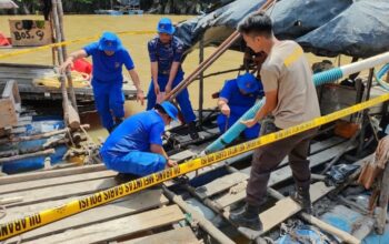 Polres Bangka kembali melaksanakan penertiban aktivitas tambang ilegal di kawasan DAS Jade Bahrain