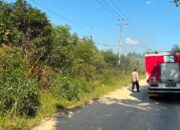 Dua hektar lahan terbakar Di Mentok, Polres Bangka Barat ajak warga bersama cegah karut lah