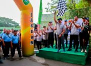 Gerak Jalan Sehat Radin Inten Semarakkan HUT Ke-1 Kodam XXI/RI dan HUT Ke-81 Kemerdekaan RI