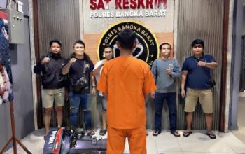 Tim URC Polres Bangka Barat Tangkap Terduga Pelaku Curat, Mesin Tempel dan Perkakas Disita