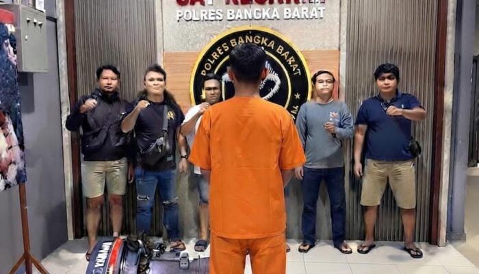 Tim URC Polres Bangka Barat Tangkap Terduga Pelaku Curat, Mesin Tempel dan Perkakas Disita
